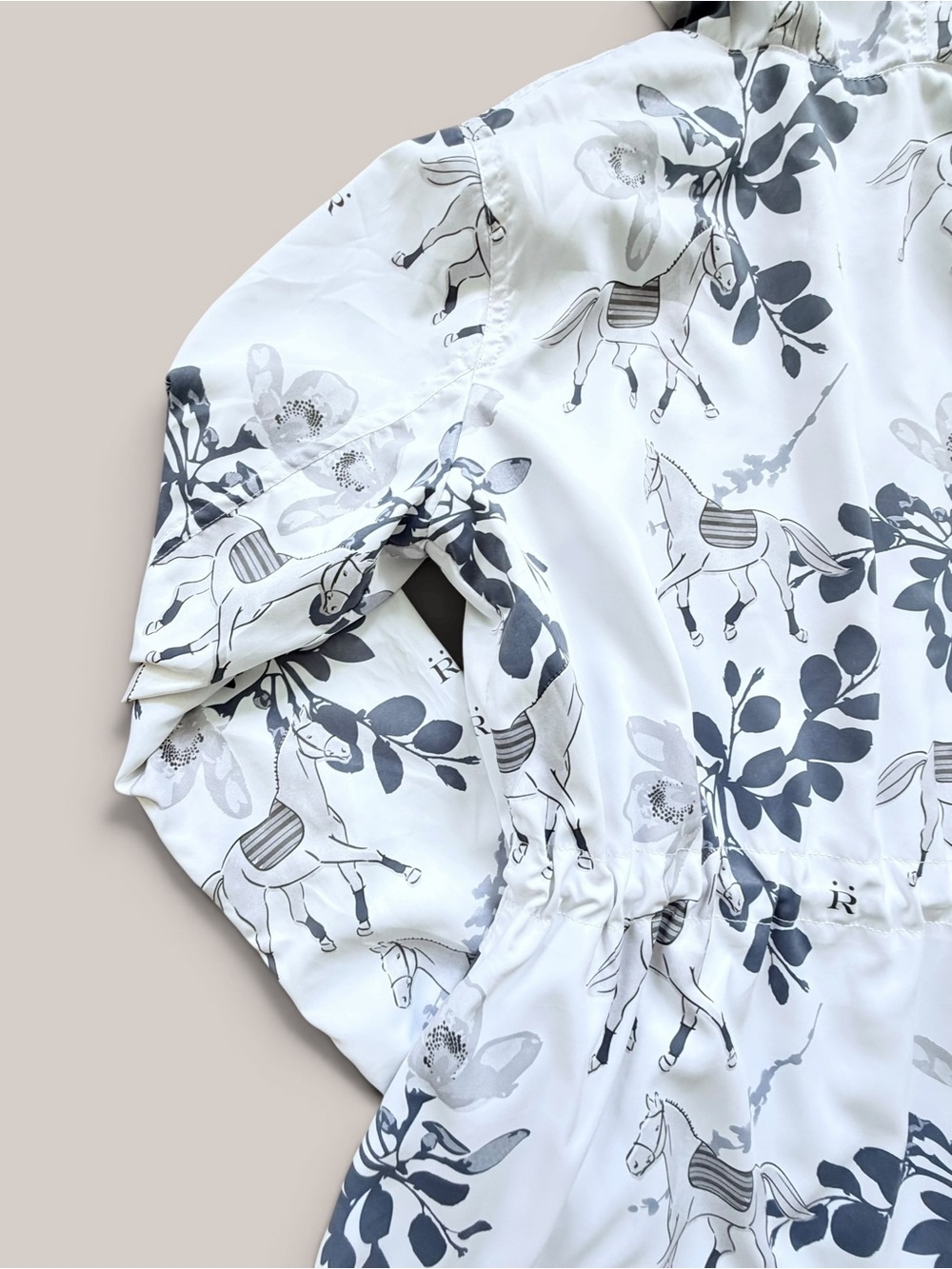 Ronner Horse Equestrian Print Women's White Jacket - Picture 14 of 16
